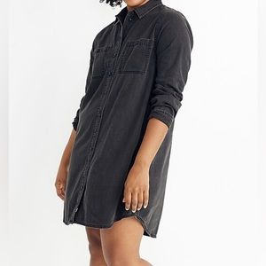 Madewell black shirt dress